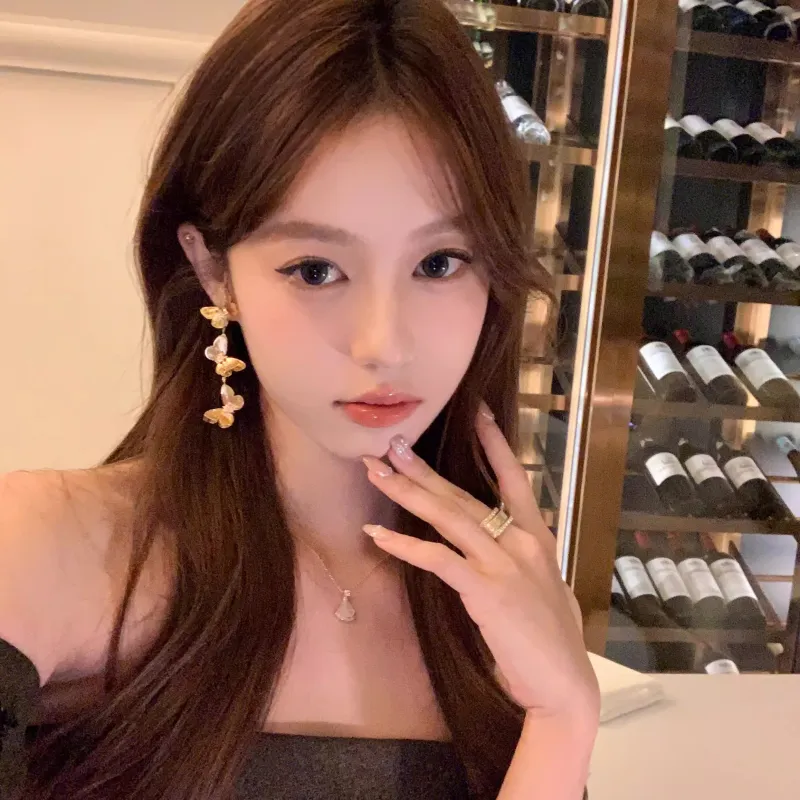 Peach Tea Alloy Earrings Women's-3