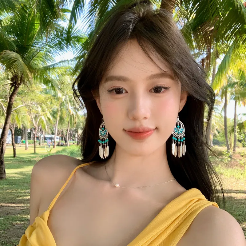 Peach Tea Alloy Earrings Women's-1