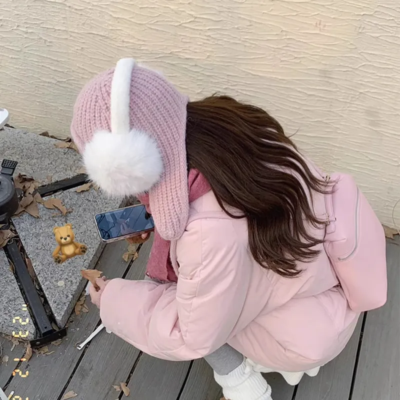Peach Tea Acrylic Hats & Caps Women's-4