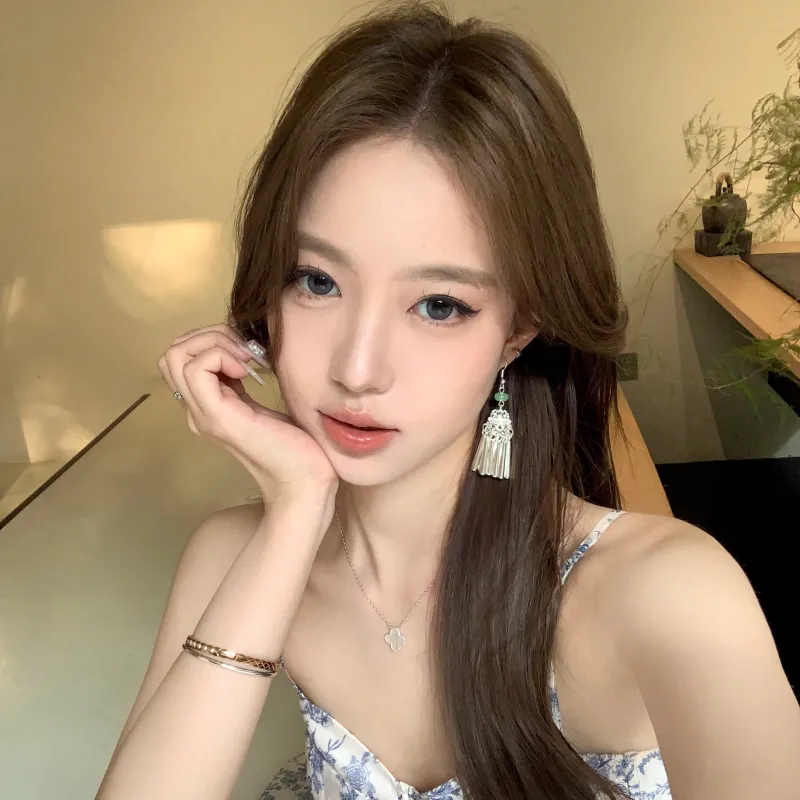 Peach Tea Alloy Earrings Women's-4
