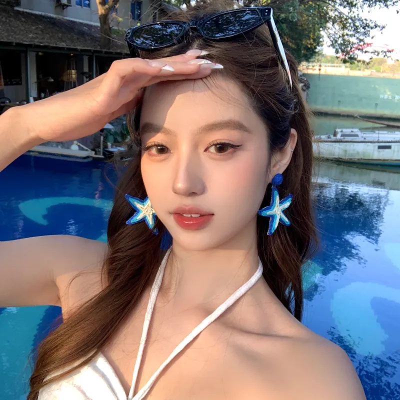 Peach Tea Alloy Earrings Women's-1
