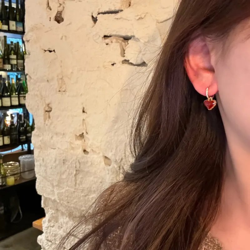 Peach Tea Alloy Earrings Women's-4