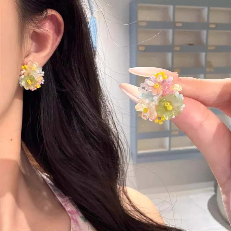 Peach Tea Resin Earrings Women's-1