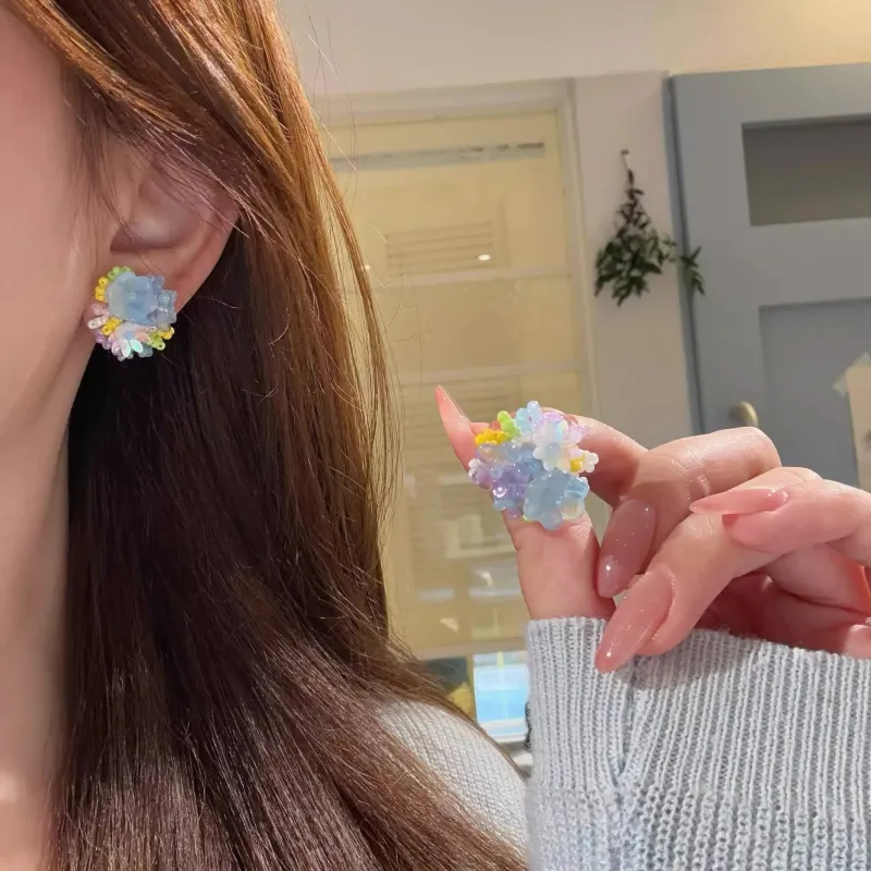 Peach Tea Resin Earrings Women's-4