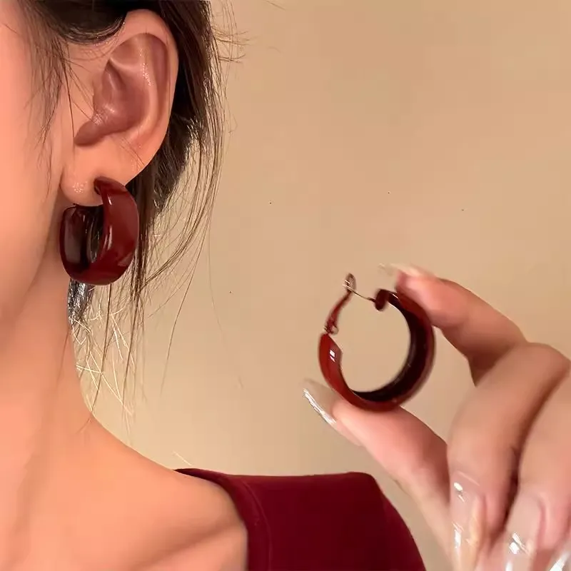 Peach Tea Copper Earrings Women's-6