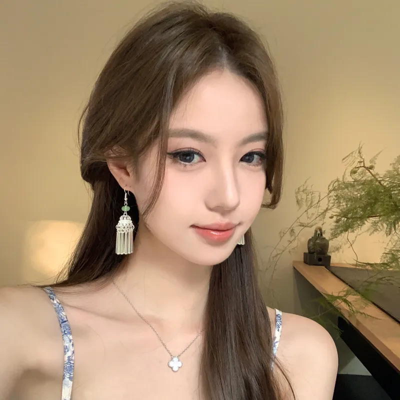 Peach Tea Alloy Earrings Women's-3