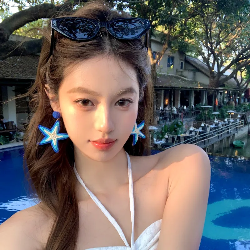 Peach Tea Alloy Earrings Women's-2