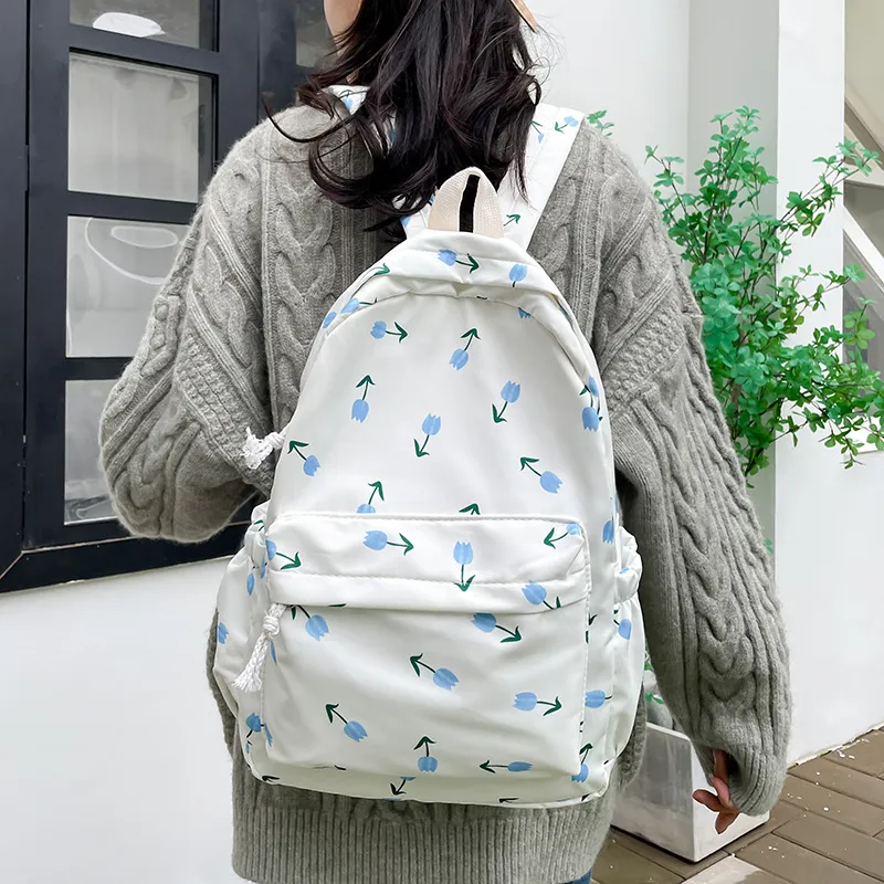 Carissa Nylon Backpack Regular Women's White-1