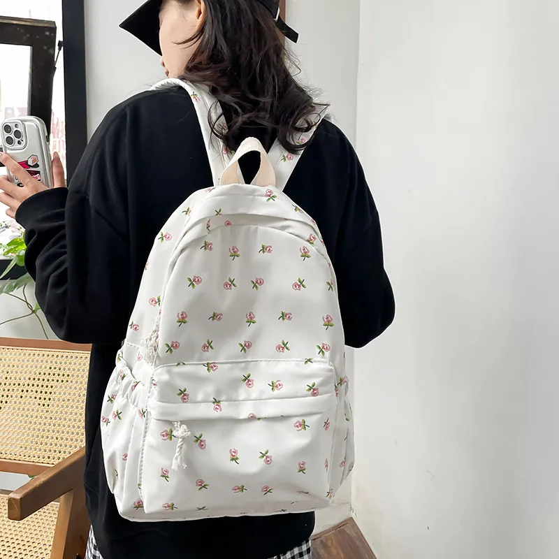 Carissa Nylon Backpack Regular Women's White-3