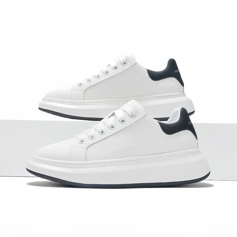 FAIRWHALE White Moonlight Collection Small White Shoes Low Top Skateboard Shoes Men's White Black-1