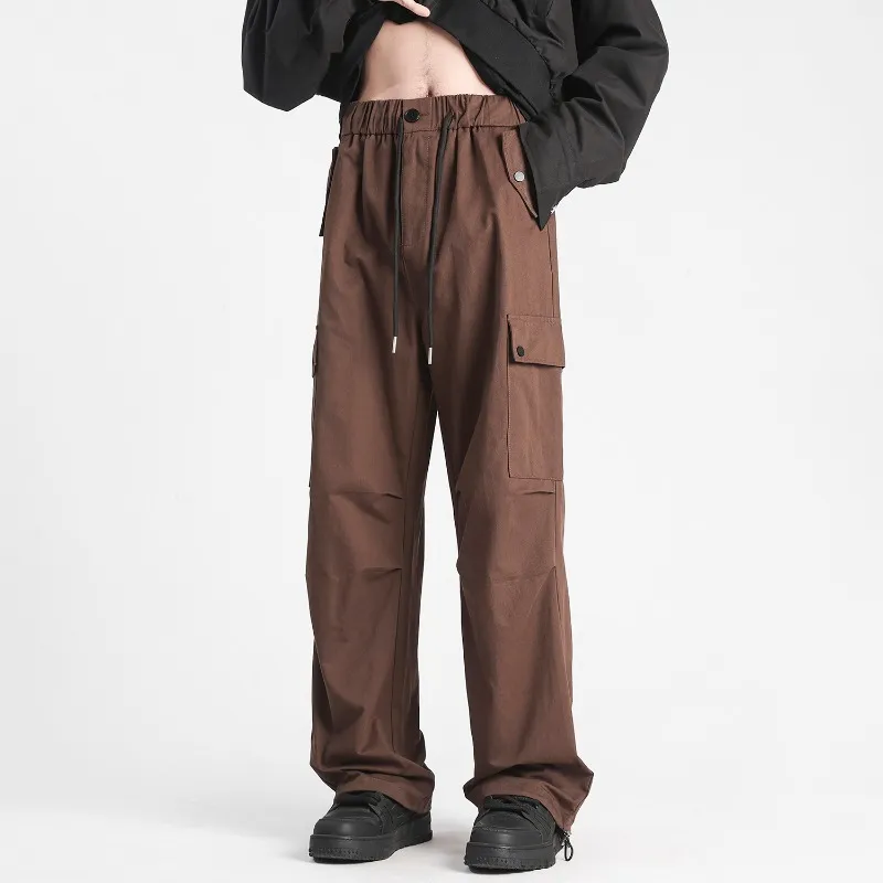 TONYBEAR Casual Pants Men Red Coffee-3