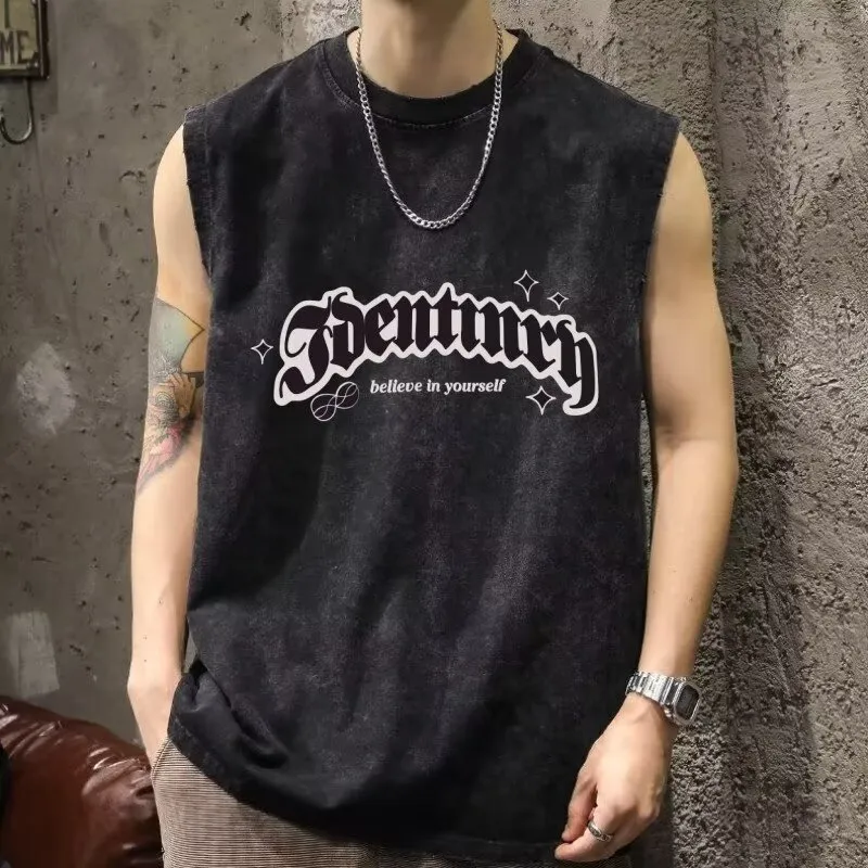 TONYBEAR Tank Tops Men Gray-4