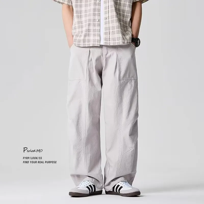 TONYBEAR Casual Pants Men Light Gray-2