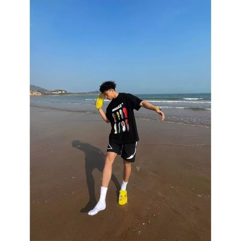 TONYBEAR Casual Shorts Men Black-2