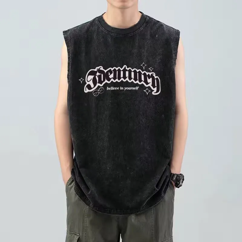 TONYBEAR Tank Tops Men Gray-3