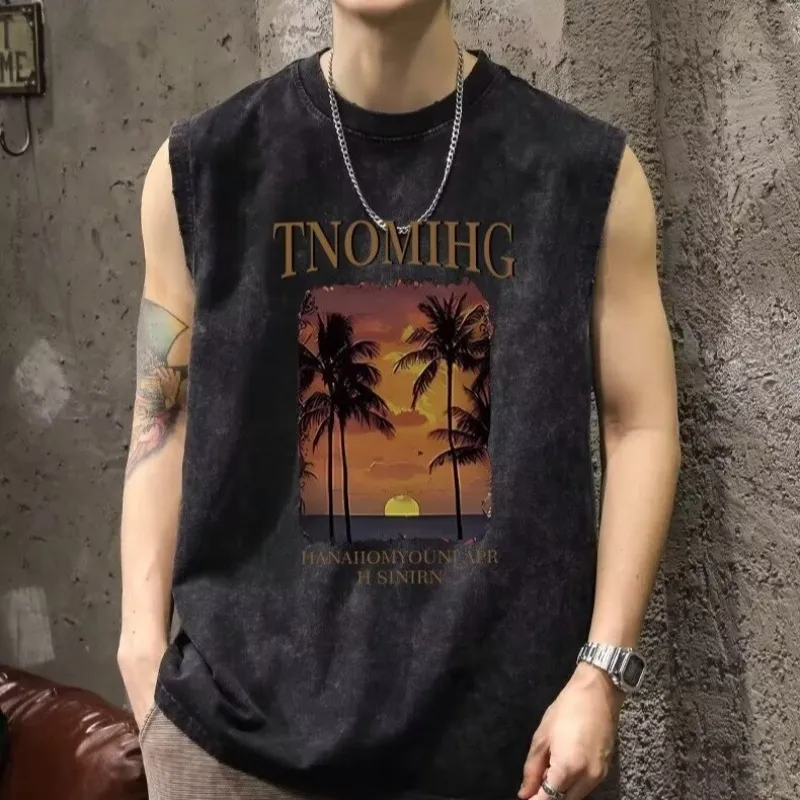 TONYBEAR Tank Top Men's Black Gray-2
