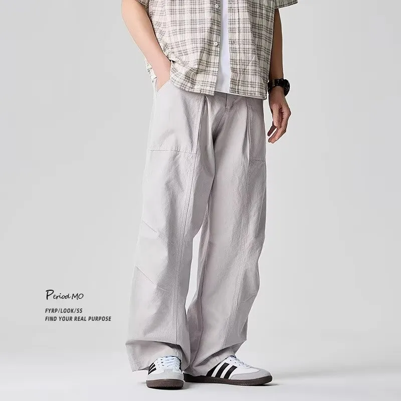 TONYBEAR Casual Pants Men Light Gray-3