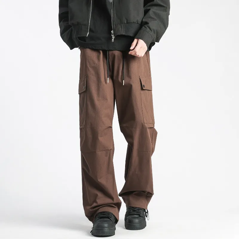 TONYBEAR Casual Pants Men Red Coffee-1