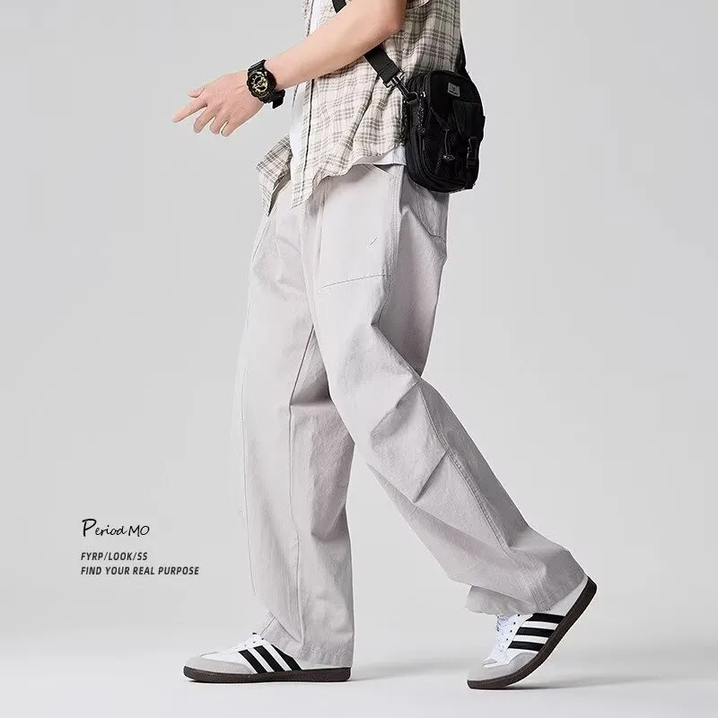 TONYBEAR Casual Pants Men Light Gray-4