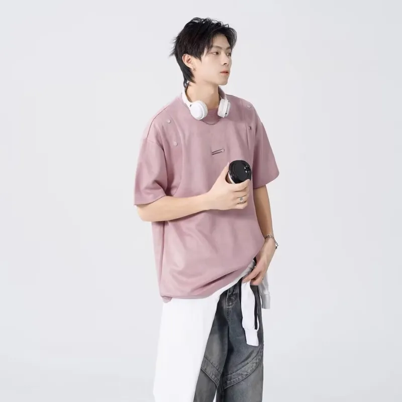 TONYBEAR T Shirts Men Pink-2
