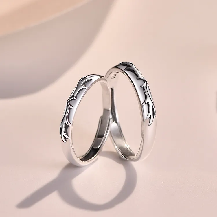 PUENTE 999 Fine Silver Couple Rings Unisex-3