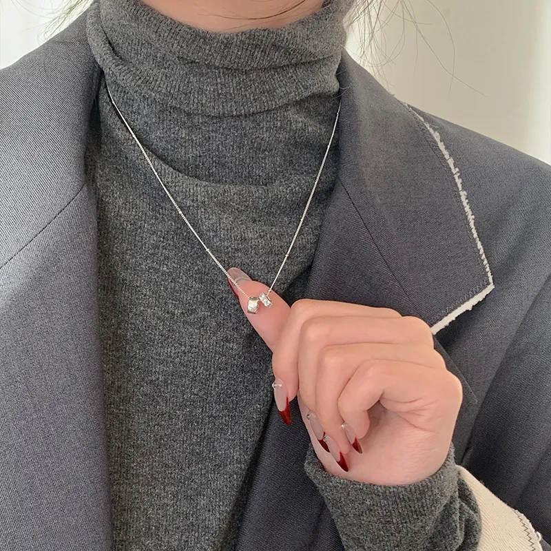 PUENTE 925 Sterling Silver Collarbone Chain Women's-4