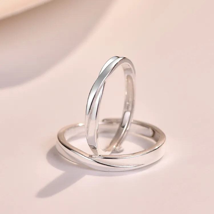 PUENTE 999 Fine Silver Couple Rings Unisex-4
