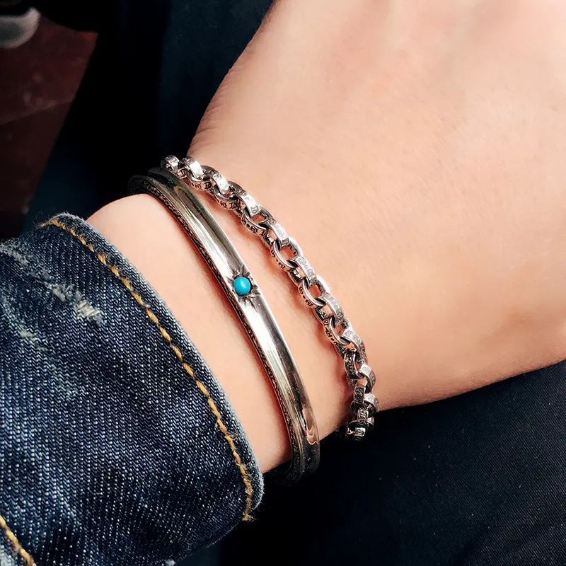 PUENTE S925 Silver Bracelets Men's-5