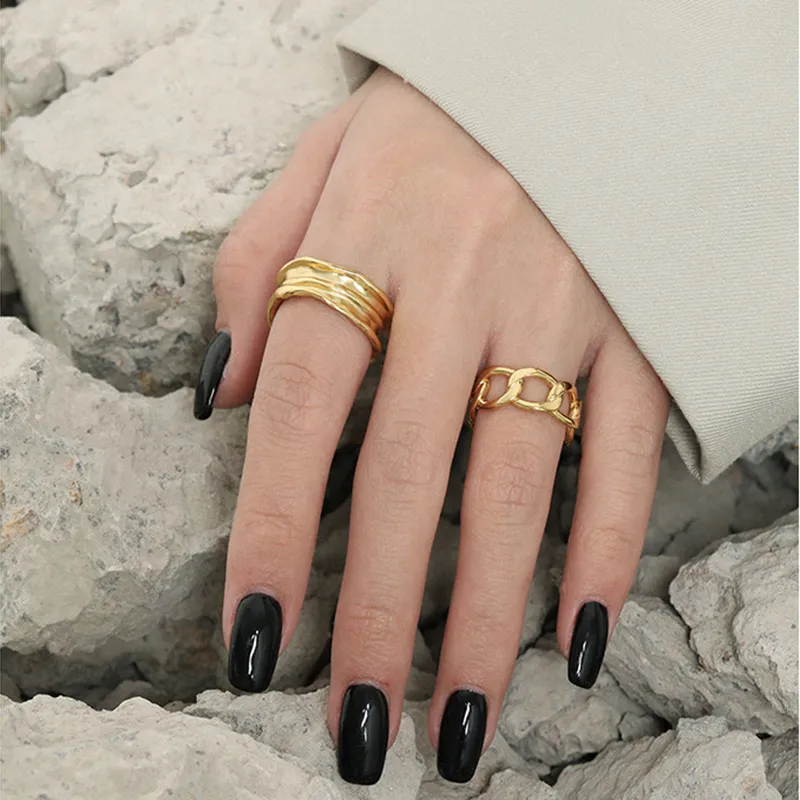 PUENTE S925 Sterling Silver Rings Women's-8