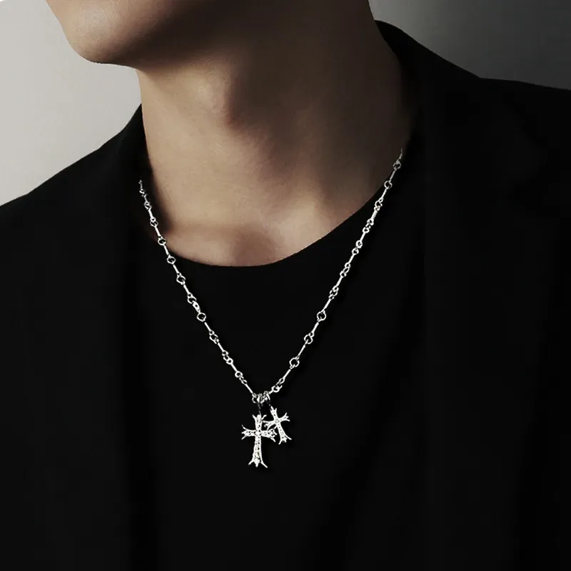 PUENTE 925 Sterling Silver Necklaces Men's-1