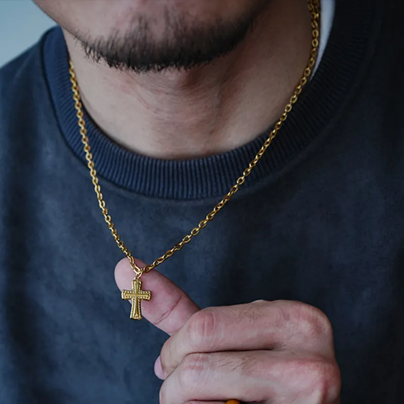 PUENTE Titanium Steel Collarbone Chain Men's-1