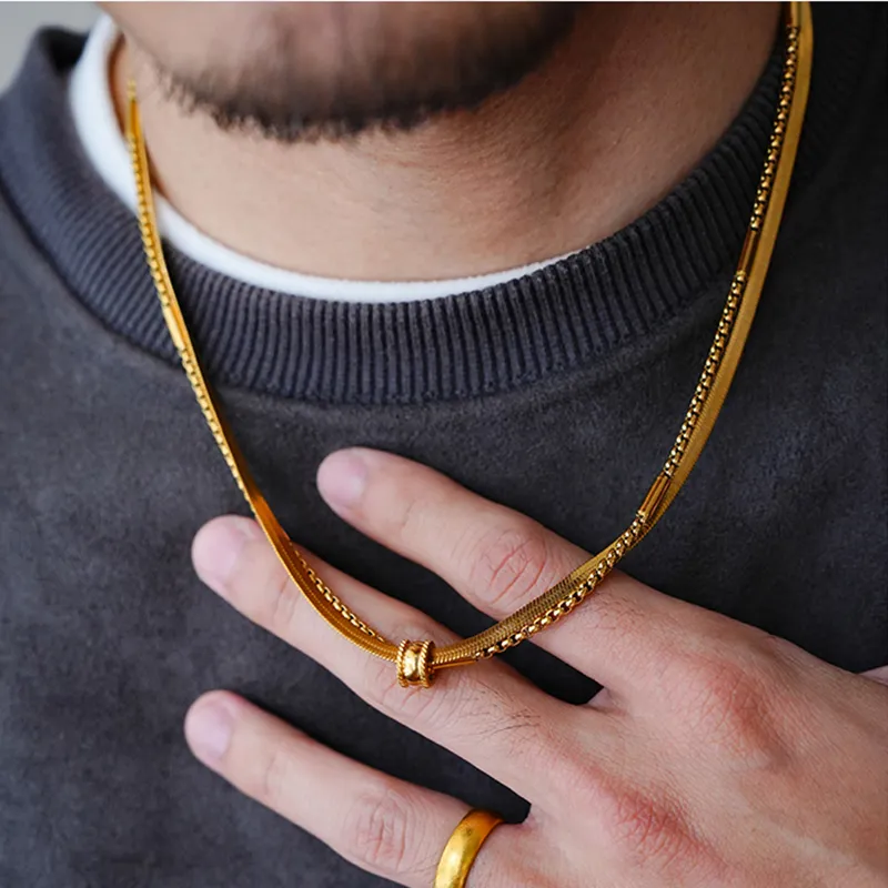 PUENTE Titanium Steel Necklaces Men's-2