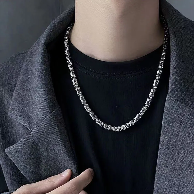 PUENTE S925 Silver Necklaces Men's-1