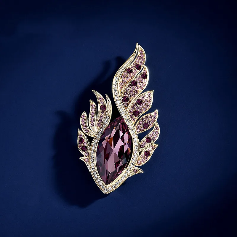 PUENTE Austrian Crystal Brooches Women's-5