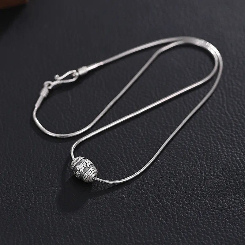 PUENTE 999 Fine Silver Collarbone Chain Men's-4