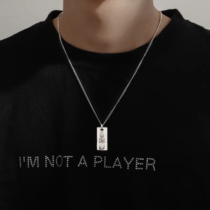 PUENTE S925 Silver Necklaces Men's-2