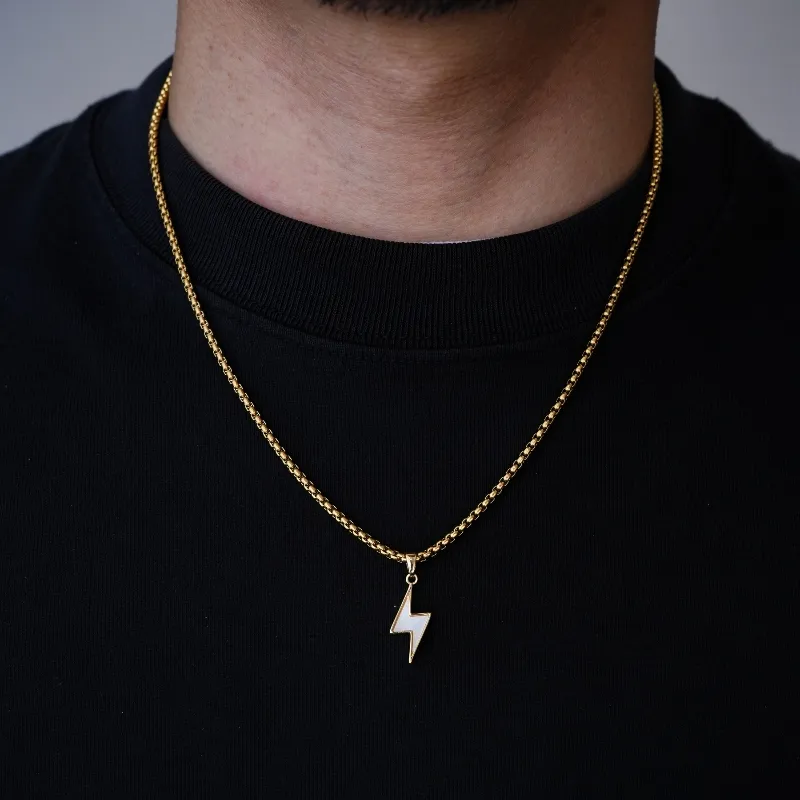 PUENTE Titanium Steel Necklaces Men's Gold-4