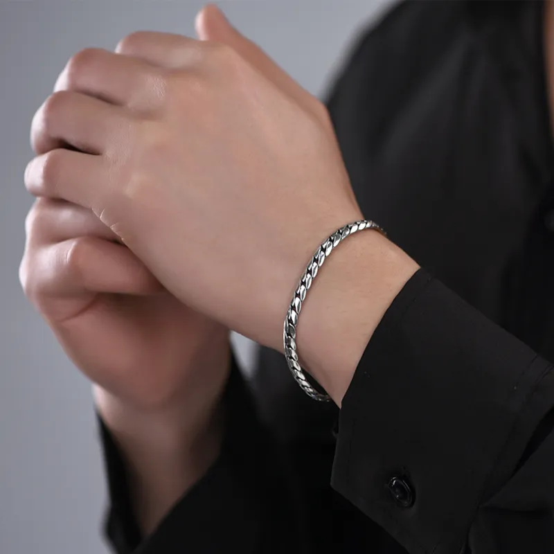PUENTE S925 Silver Bracelets Men's-2