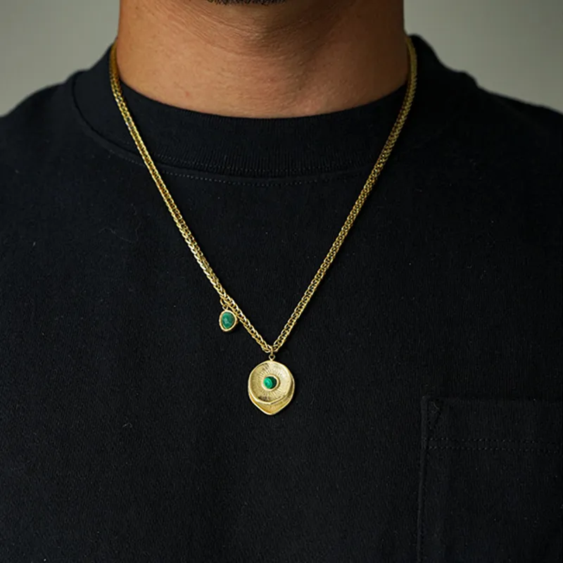 PUENTE Titanium Steel Sweater Chain Men's Gold-1