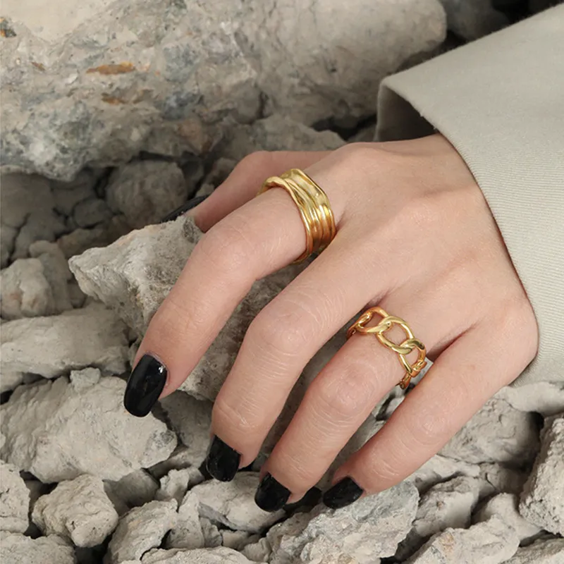 PUENTE S925 Sterling Silver Rings Women's-7
