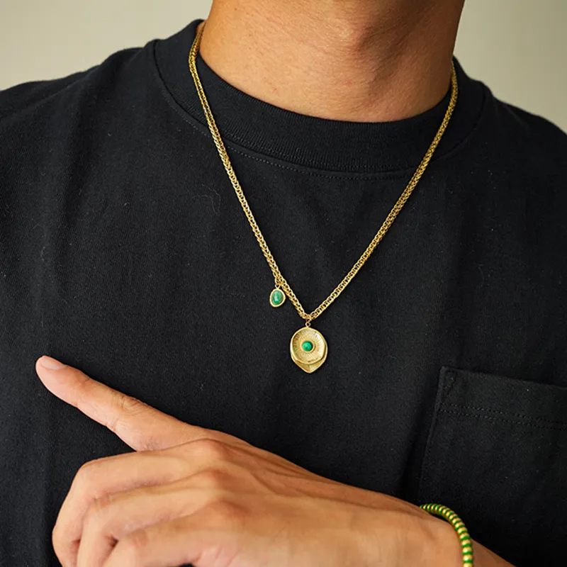 PUENTE Titanium Steel Sweater Chain Men's Gold-2