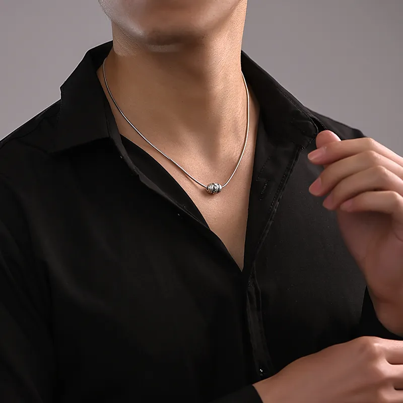 PUENTE 999 Fine Silver Collarbone Chain Men's-1