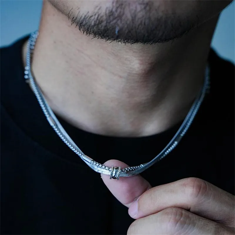 PUENTE Titanium Steel Necklaces Men's-6