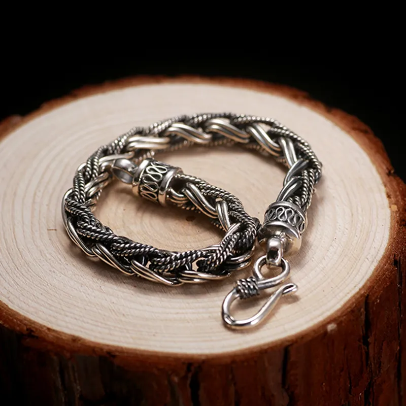 PUENTE S925 Silver Bracelets Men's-4