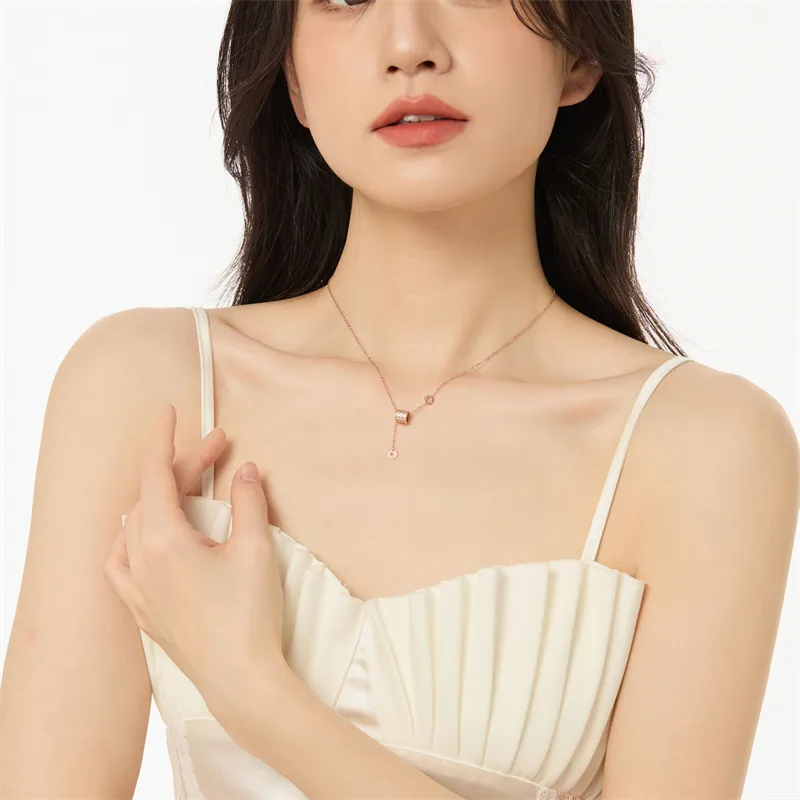PUENTE S925 Silver Collarbone Chain Women's-3