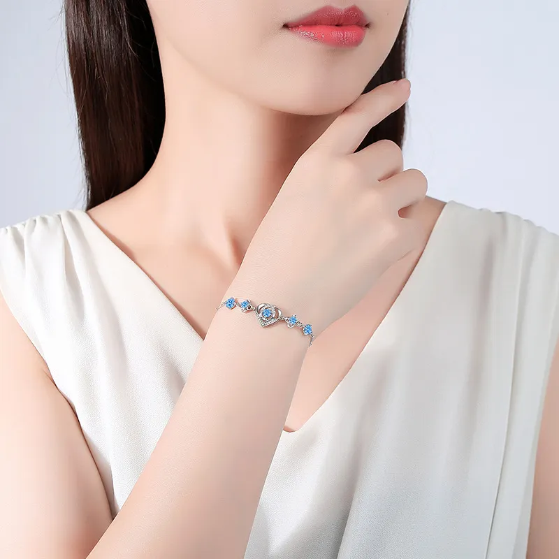 PUENTE S925 Silver With Zircon Bracelets Women's-4