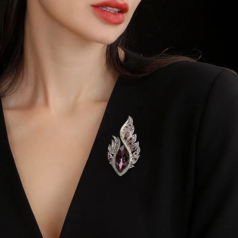 PUENTE Austrian Crystal Brooches Women's-4