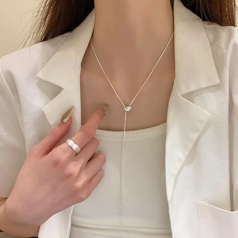 PUENTE 925 Sterling Silver Collarbone Chain Women's-2