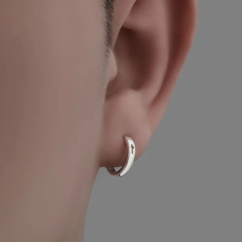 PUENTE 925 Sterling Silver Earrings Men's-1