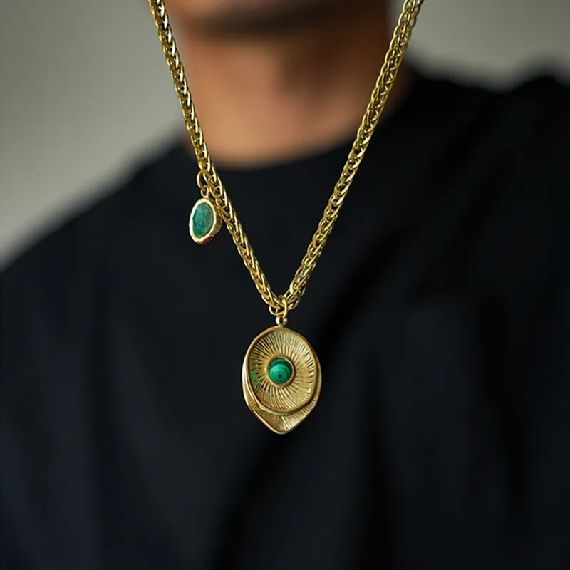 PUENTE Titanium Steel Sweater Chain Men's Gold-4